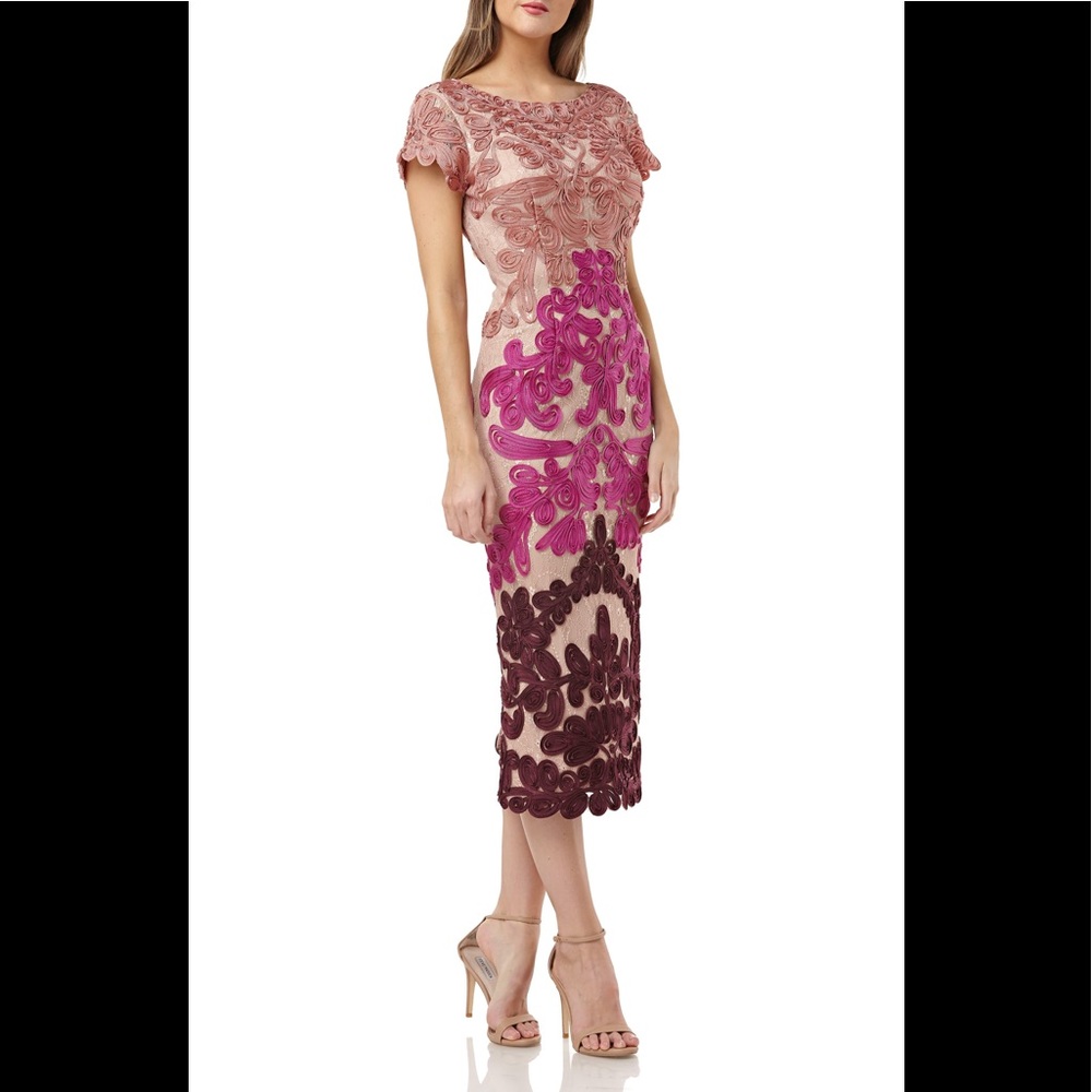 NWT JS Collections Soutache Lace Midi Dress